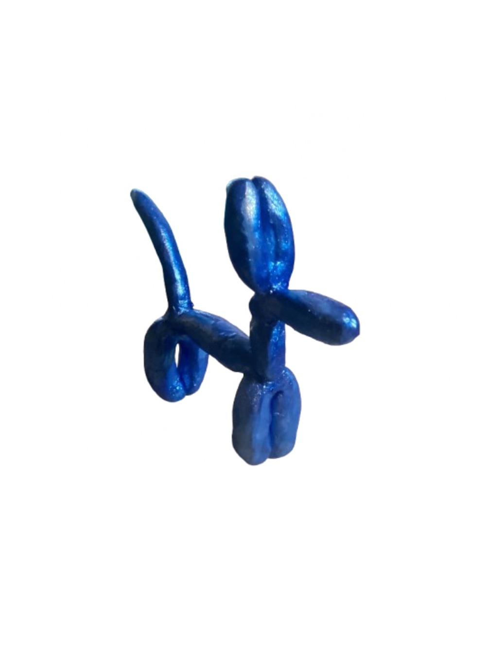 Shiny Blue Balloon Dog Ring for Kids